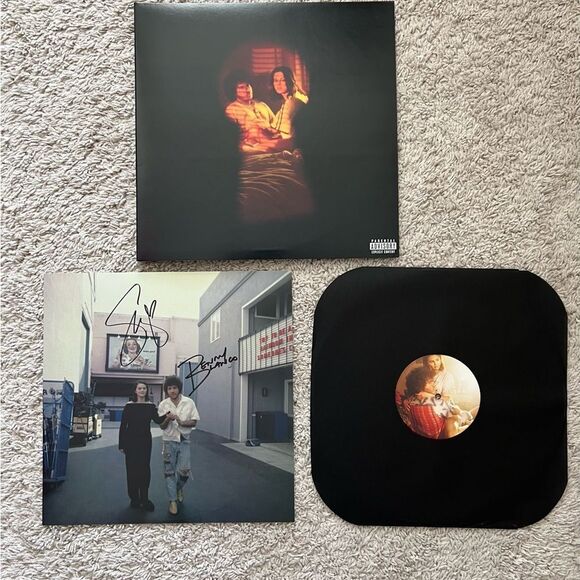 Selena Gomez Signed “I said I Love You First” Candy Cane Red Vinyl LP - Picture 1 of 7
